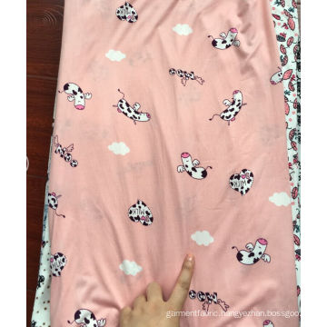 92% Polyester 8% Spandex Peach Skin print fabric